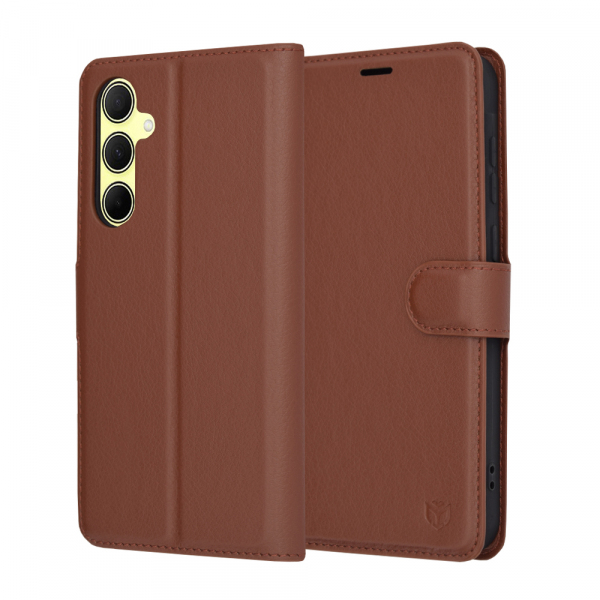 Husa pentru Samsung Galaxy A35 5G A356, Techsuit, Leather Folio, Maro