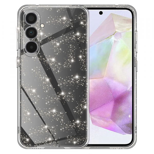 Husa pentru Samsung Galaxy A35 5G A356, Techsuit, SparkleSkin, Transparenta
