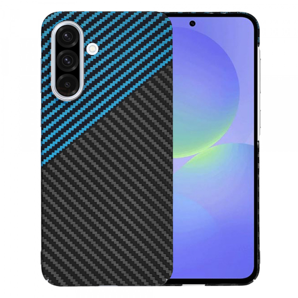 Husa pentru Samsung Galaxy A36 A366, Techsuit, Carbonite FiberShell, Neagra Bleu