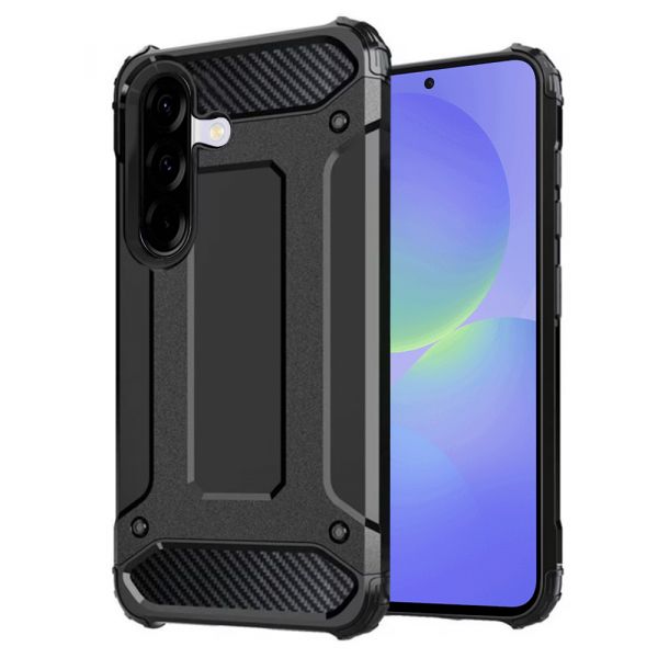Husa pentru Samsung Galaxy A36 A366, Techsuit, Hybrid Armor, Neagra