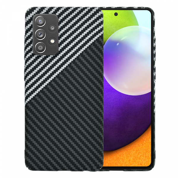 Husa pentru Samsung Galaxy A52s 5G A528 / A52 5G A526 / A52 A525, Techsuit, Carbonite FiberShell, Neagra Gri