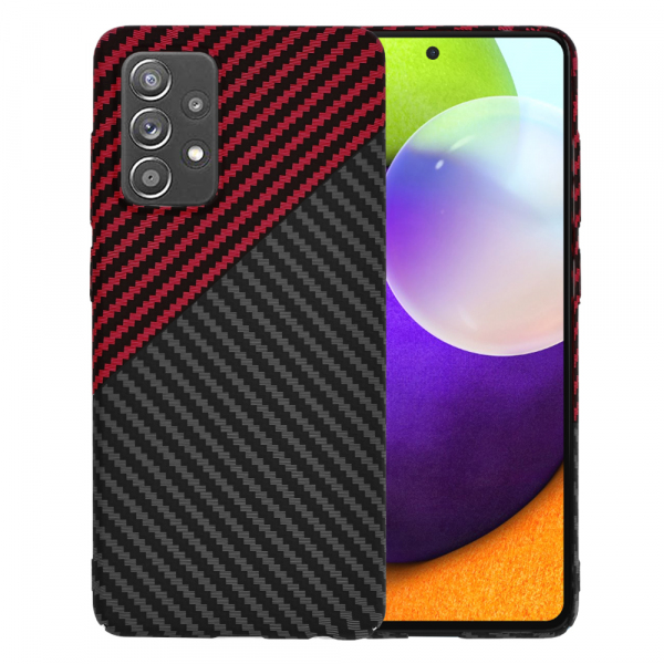 Husa pentru Samsung Galaxy A52s 5G A528 / A52 5G A526 / A52 A525, Techsuit, Carbonite FiberShell, Neagra Rosie
