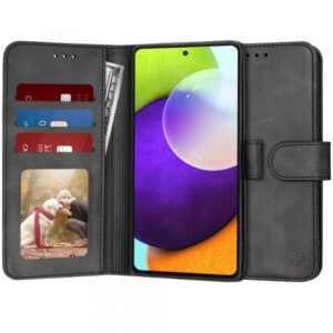 Husa pentru Samsung Galaxy A52s 5G A528 / A52 5G A526 / A52 A525, Techsuit, Diary Book, Neagra