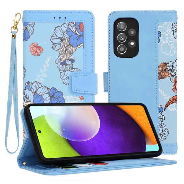 Husa pentru Samsung Galaxy A52s 5G A528 / A52 5G A526 / A52 A525, Techsuit, FlipCraft, Bleu