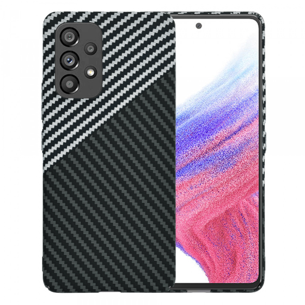 Husa pentru Samsung Galaxy A53 5G A536, Techsuit, Carbonite FiberShell, Neagra Gri