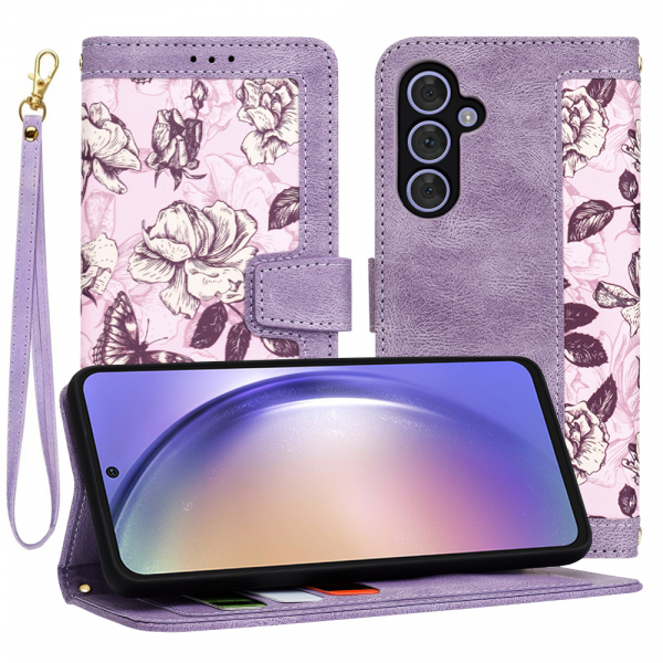 Husa pentru Samsung Galaxy A54 A546, Techsuit, FlipCraft, Mov