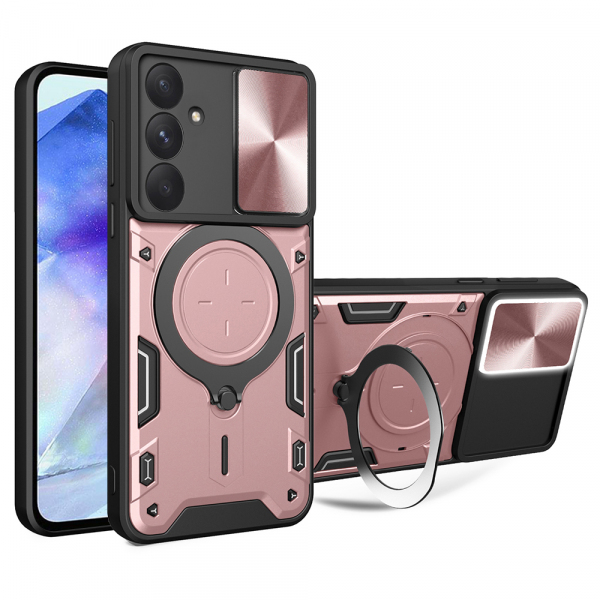 Husa pentru Samsung Galaxy A55 5G A556, Techsuit, CamGuard Pro, Roz Aurie