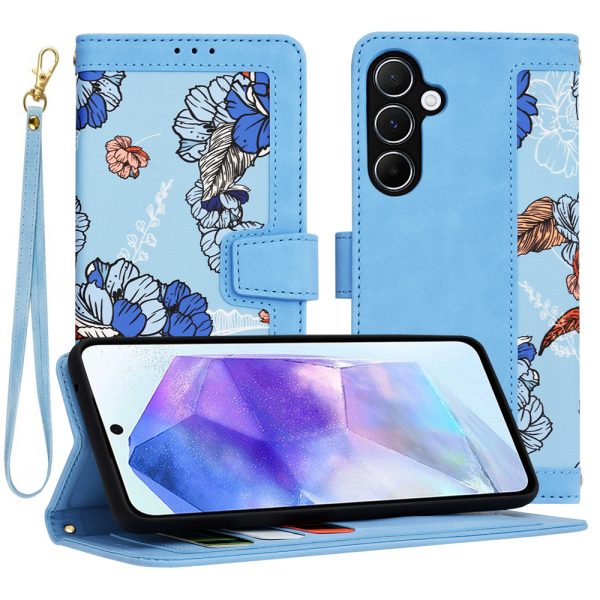 Husa pentru Samsung Galaxy A55 5G A556, Techsuit, FlipCraft, Bleu