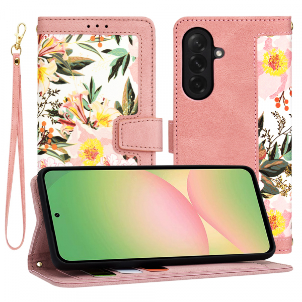Husa pentru Samsung Galaxy A56 A566, Techsuit, FlipCraft, Roz