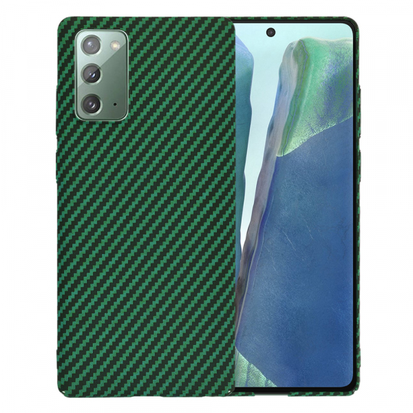 Husa pentru Samsung Galaxy Note 20 5G N981 / Note 20 N980, Techsuit, Carbonite FiberShell, Verde