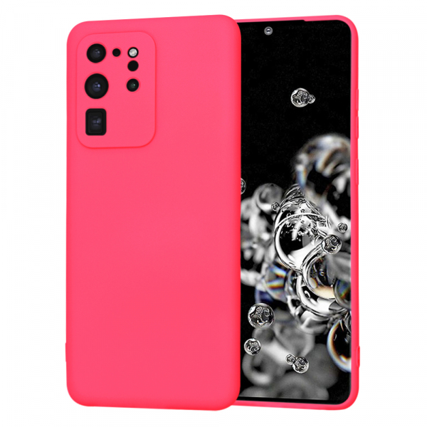 Husa pentru Samsung Galaxy S20 Ultra 5G G988 / S20 Ultra G988, Techsuit, SoftFlex, Roz Inchis