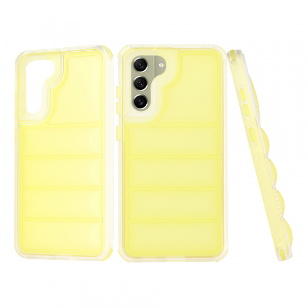 Husa pentru Samsung Galaxy S21 FE 5G G990, Techsuit, Wave Shield, Galbena