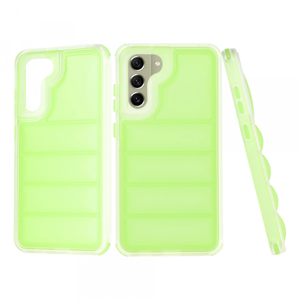 Husa pentru Samsung Galaxy S21 FE 5G G990, Techsuit, Wave Shield, Verde