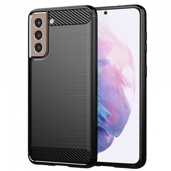 Husa pentru Samsung Galaxy S21+ 5G G996, Techsuit, Carbon, Neagra