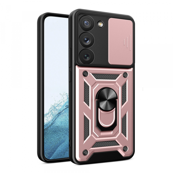 Husa pentru Samsung Galaxy S22 5G S901, Techsuit, CamShield, Roz