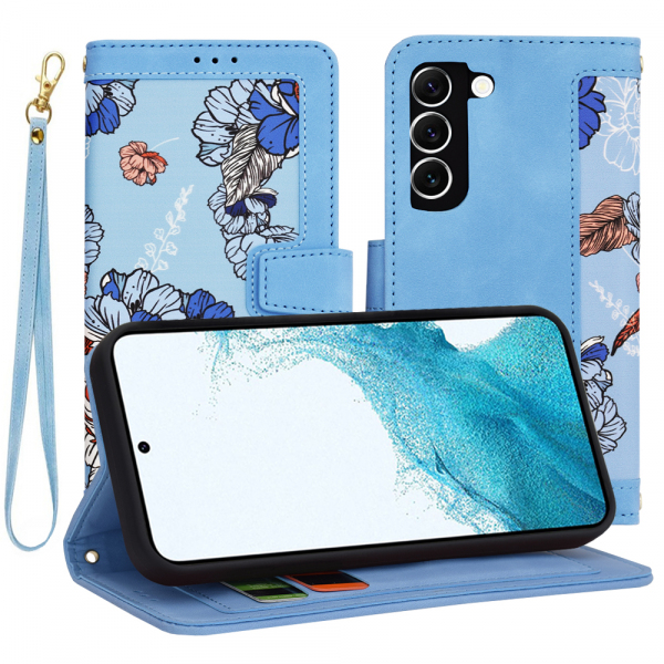 Husa pentru Samsung Galaxy S22 5G S901, Techsuit, FlipCraft, Bleu