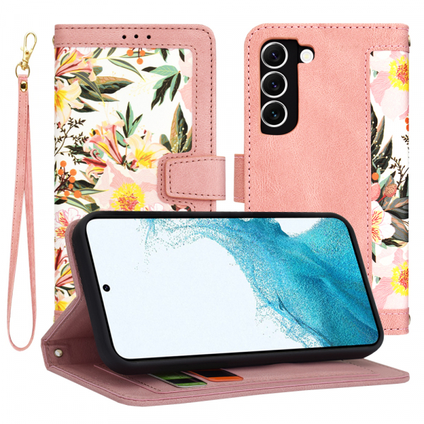 Husa pentru Samsung Galaxy S22 5G S901, Techsuit, FlipCraft, Roz