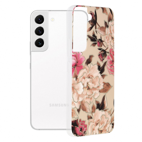Husa pentru Samsung Galaxy S22 5G S901, Techsuit, Marble, Bej