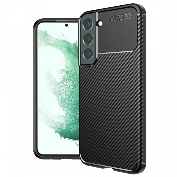 Husa pentru Samsung Galaxy S22+ 5G S906, Techsuit, CarbonFiber, Neagra