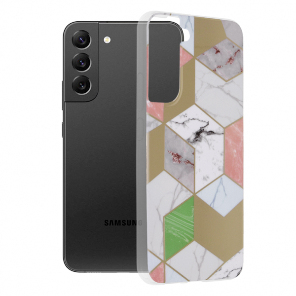 Husa pentru Samsung Galaxy S22+ 5G S906, Techsuit, Marble, Mov