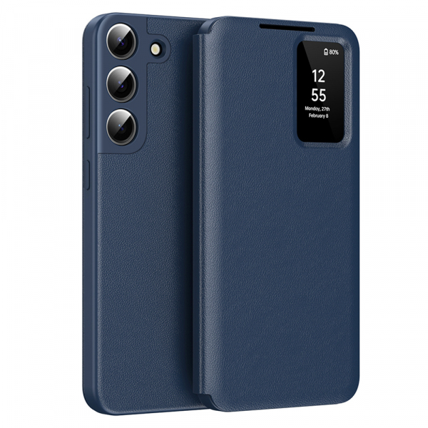 Husa pentru Samsung Galaxy S22+ 5G S906, Techsuit, SmartView, Albastra