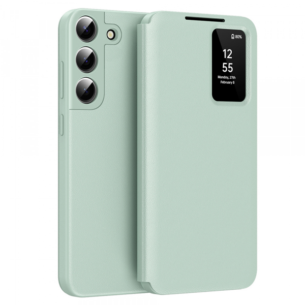 Husa pentru Samsung Galaxy S22+ 5G S906, Techsuit, SmartView, Verde