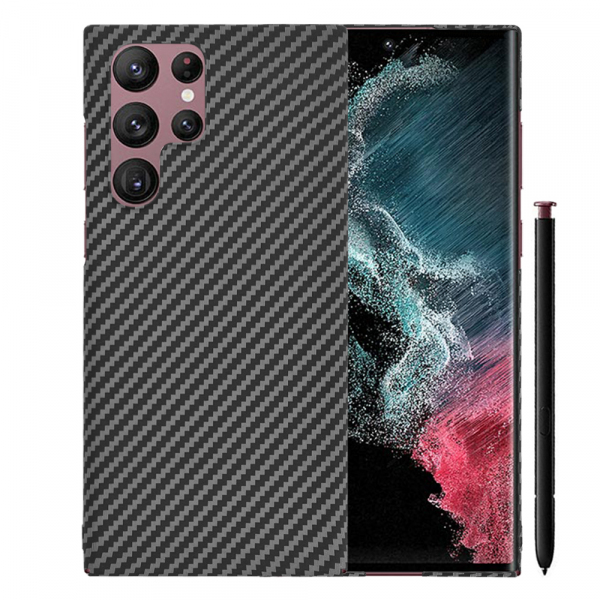 Husa pentru Samsung Galaxy S22 Ultra 5G S908, Techsuit, Carbonite FiberShell, Neagra
