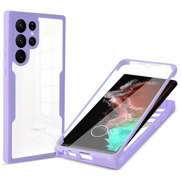 Husa pentru Samsung Galaxy S22 Ultra 5G S908, Techsuit, ColorVerse 360, Mov