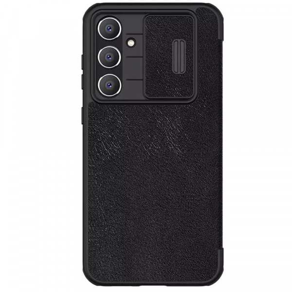 Husa pentru Samsung Galaxy S23 FE S711, Nillkin, Qin Pro, Neagra