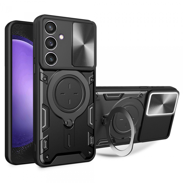 Husa pentru Samsung Galaxy S23 FE S711, Techsuit, CamGuard Pro, Neagra