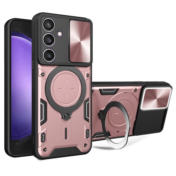 Husa pentru Samsung Galaxy S23 FE S711, Techsuit, CamGuard Pro, Roz Aurie