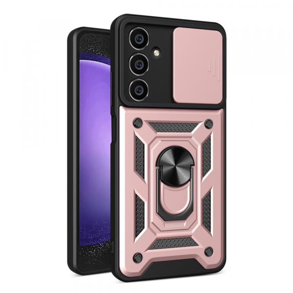 Husa pentru Samsung Galaxy S23 FE S711, Techsuit, CamShield, Roz