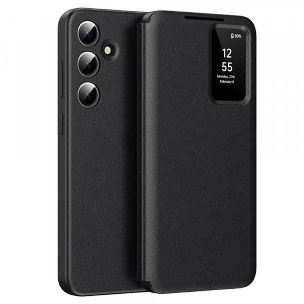 Husa pentru Samsung Galaxy S23 FE S711, Techsuit, SmartView, Neagra