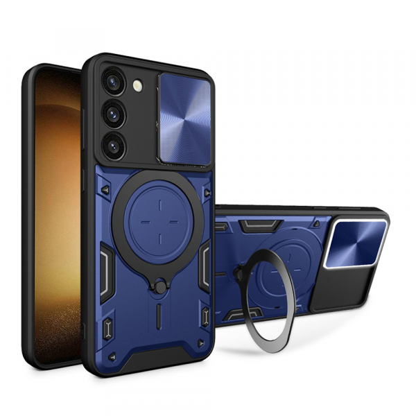 Husa pentru Samsung Galaxy S23+ S916, Techsuit, CamGuard Pro, Albastra