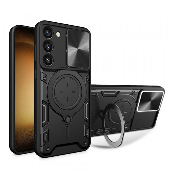 Husa pentru Samsung Galaxy S23+ S916, Techsuit, CamGuard Pro, Neagra