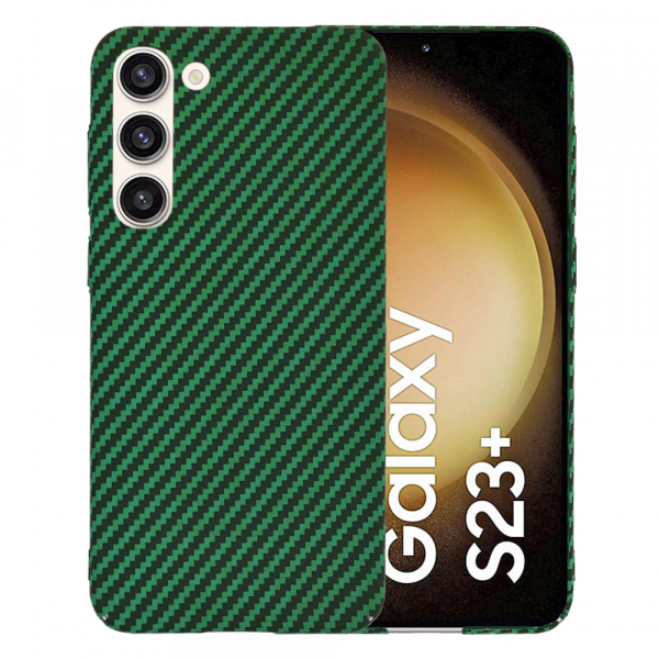 Husa pentru Samsung Galaxy S23+ S916, Techsuit, Carbonite FiberShell, Verde