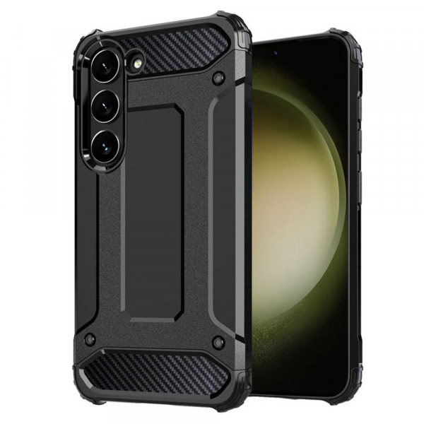 Husa pentru Samsung Galaxy S23+ S916, Techsuit, Hybrid Armor, Neagra