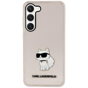 Husa pentru Samsung Galaxy S23 S911, Karl Lagerfeld, Ikonik Choupette, Roz