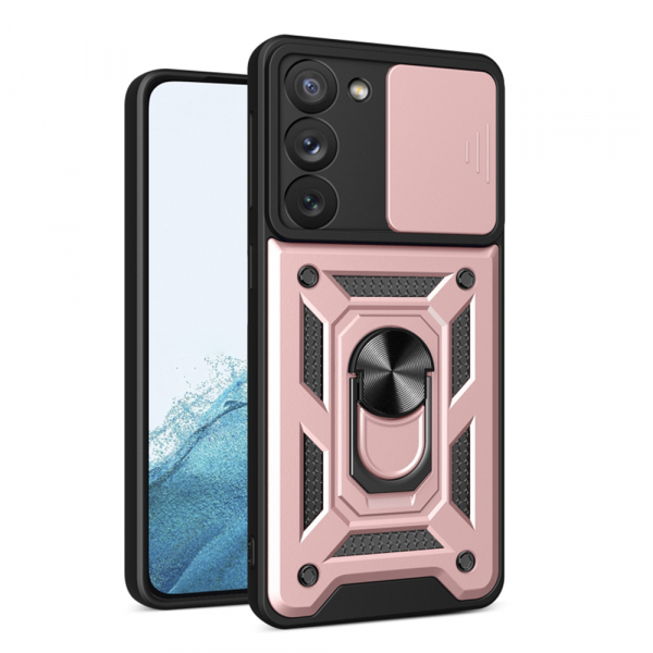 Husa pentru Samsung Galaxy S23 S911, Techsuit, CamShield, Roz