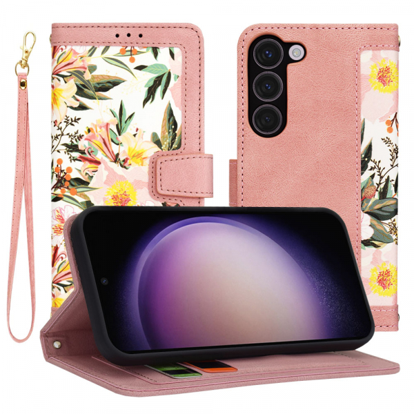 Husa pentru Samsung Galaxy S23 S911, Techsuit, FlipCraft, Roz