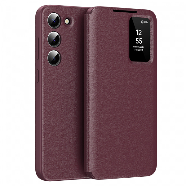 Husa pentru Samsung Galaxy S23 S911, Techsuit, SmartView, Rosie