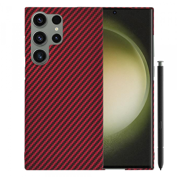 Husa pentru Samsung Galaxy S23 Ultra S918, Techsuit, Carbonite FiberShell, Rosie