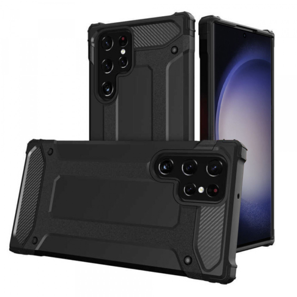 Husa pentru Samsung Galaxy S23 Ultra S918, Techsuit, Hybrid Armor, Neagra