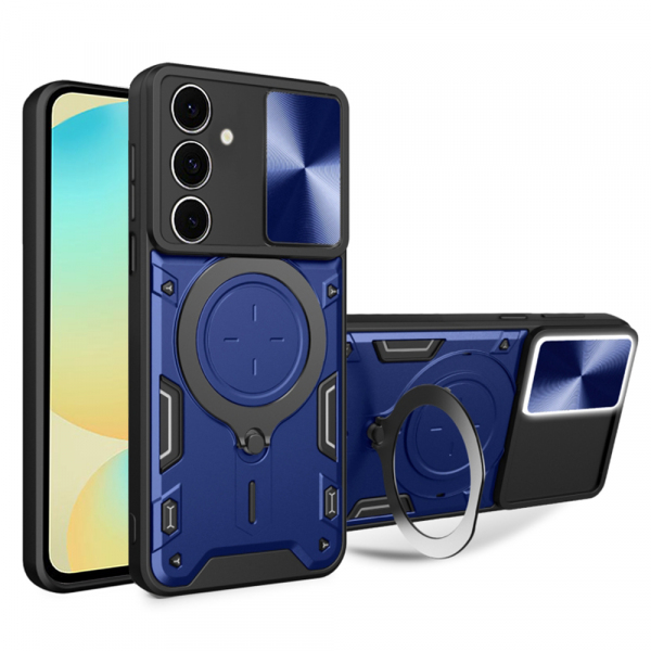 Husa pentru Samsung Galaxy S24 FE S721, Techsuit, CamGuard Pro, Albastra