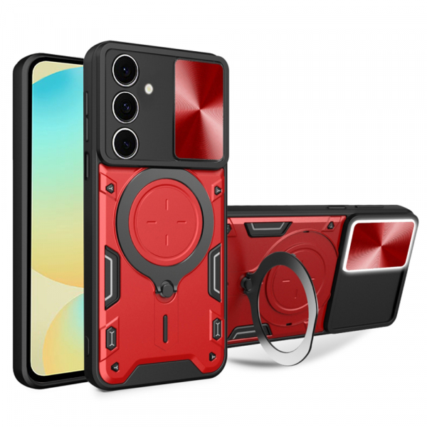 Husa pentru Samsung Galaxy S24 FE S721, Techsuit, CamGuard Pro, Rosie