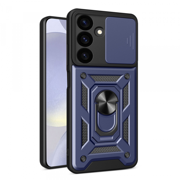 Husa pentru Samsung Galaxy S24 FE S721, Techsuit, CamShield, Albastra