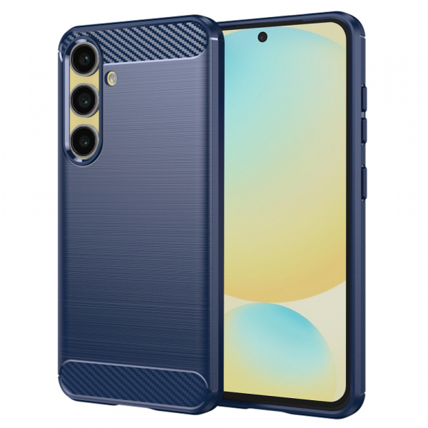 Husa pentru Samsung Galaxy S24 FE S721, Techsuit, Carbon, Albastra