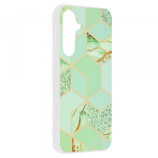 Husa pentru Samsung Galaxy S24 FE S721, Techsuit, Marble, Verde