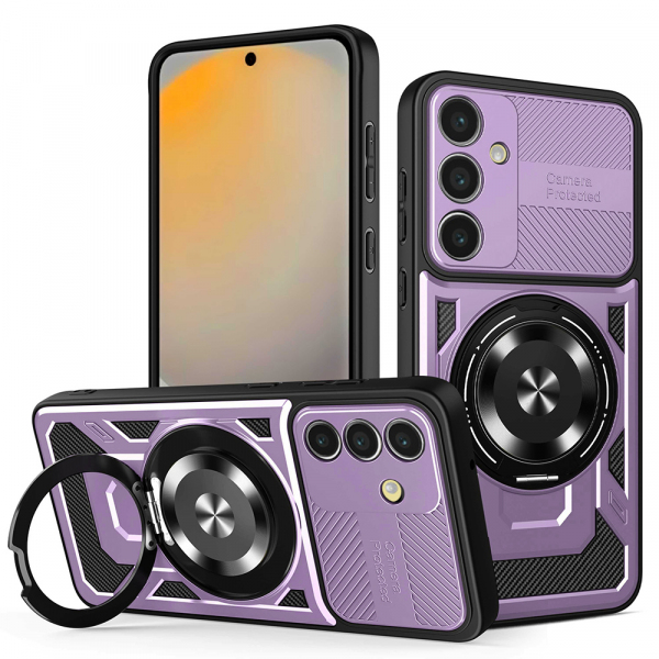 Husa pentru Samsung Galaxy S24 FE S721, Techsuit, RuggedCam, Mov