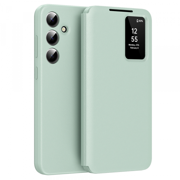 Husa pentru Samsung Galaxy S24 FE S721, Techsuit, SmartView, Verde